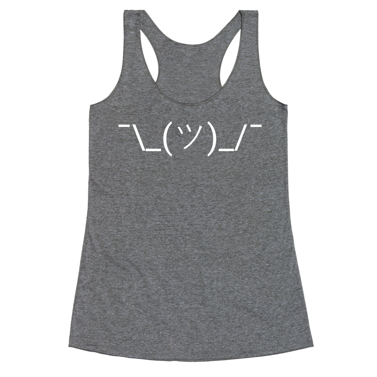 Shrug Emoji Racerback Tank