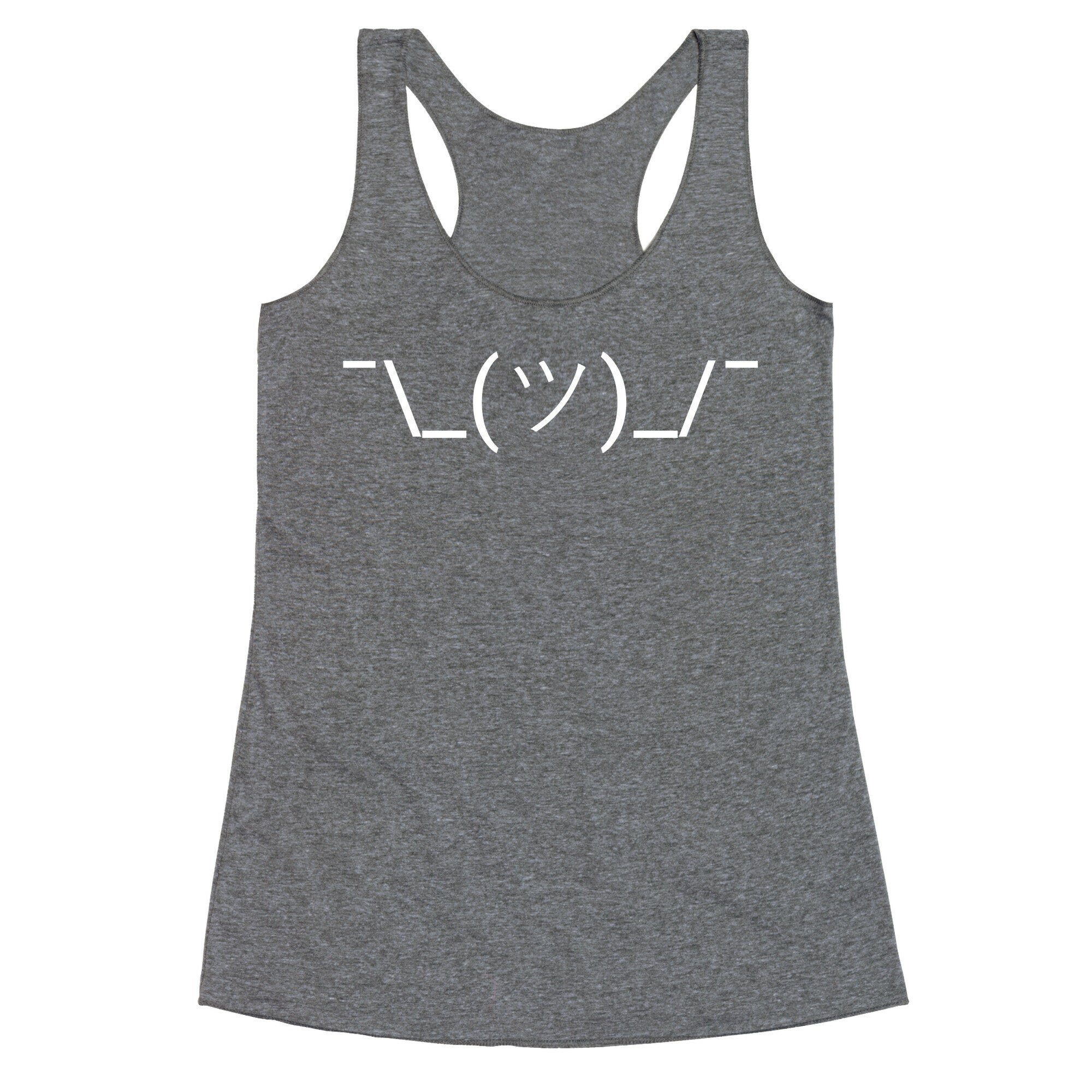 Shrug Emoji Racerback Tank