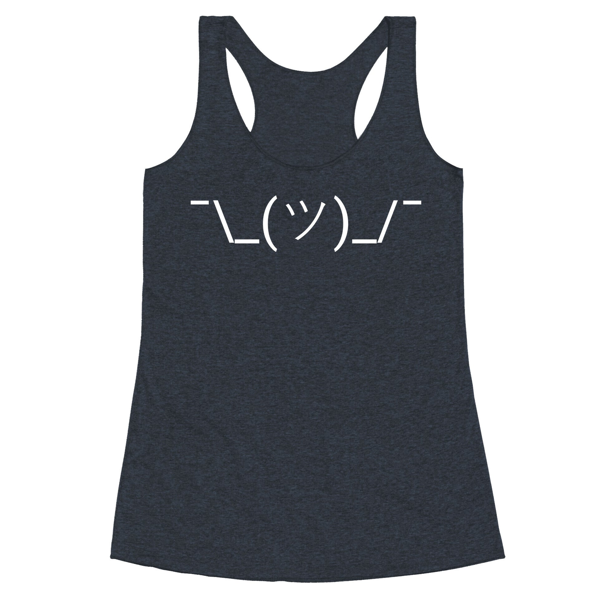 Shrug Emoji Racerback Tank