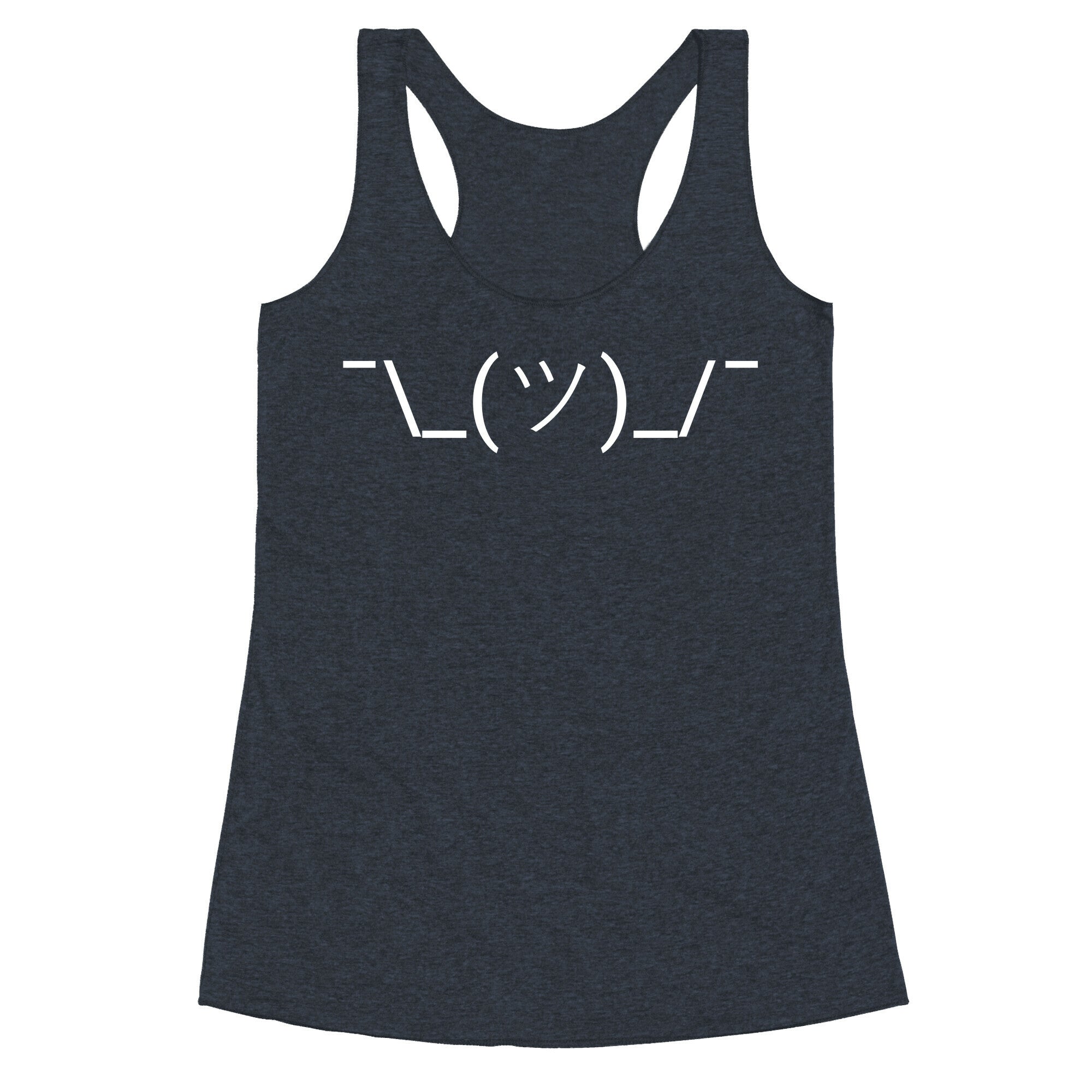 Shrug Emoji Racerback Tank
