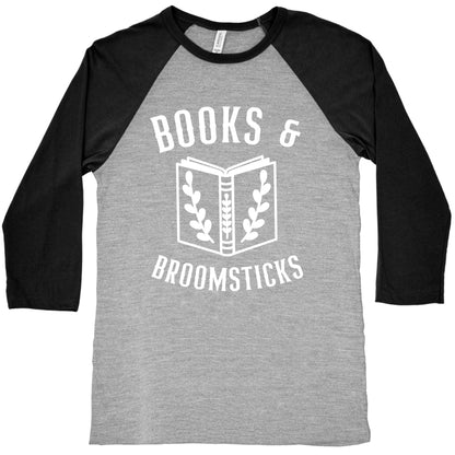 Books And Broomsticks Baseball Tee