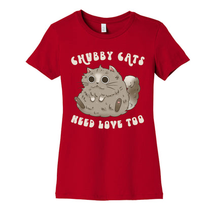 Chubby Cats Need Love Too Women's Cotton Tee