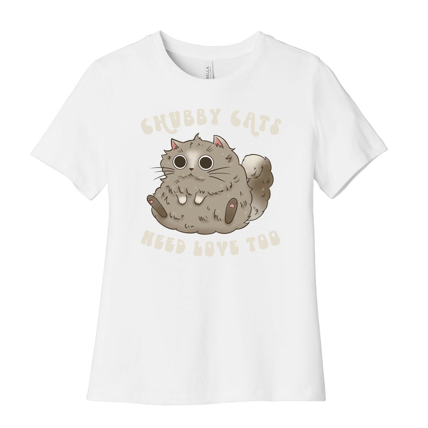 Chubby Cats Need Love Too Women's Cotton Tee