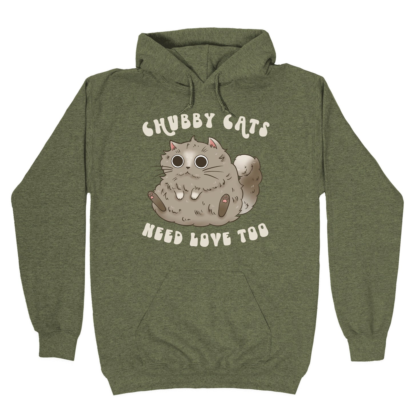 Chubby Cats Need Love Too Hoodie