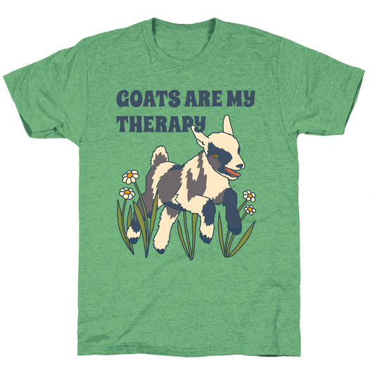 Goats Are My Therapy Unisex Triblend Tee