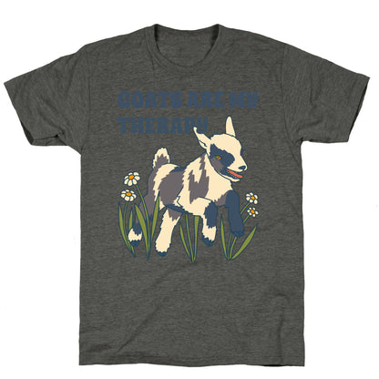 Goats Are My Therapy Unisex Triblend Tee