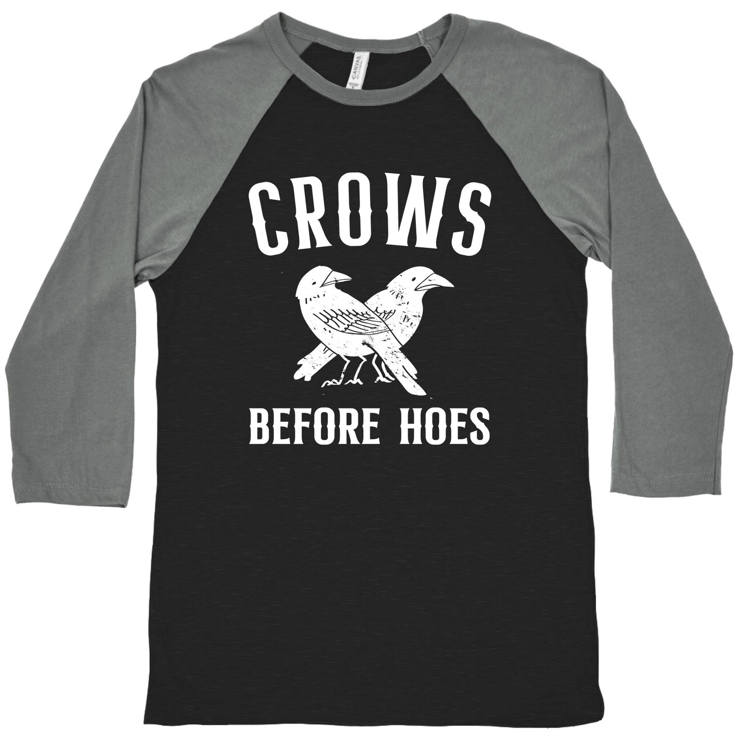 Crows Before Hoes Baseball Tee