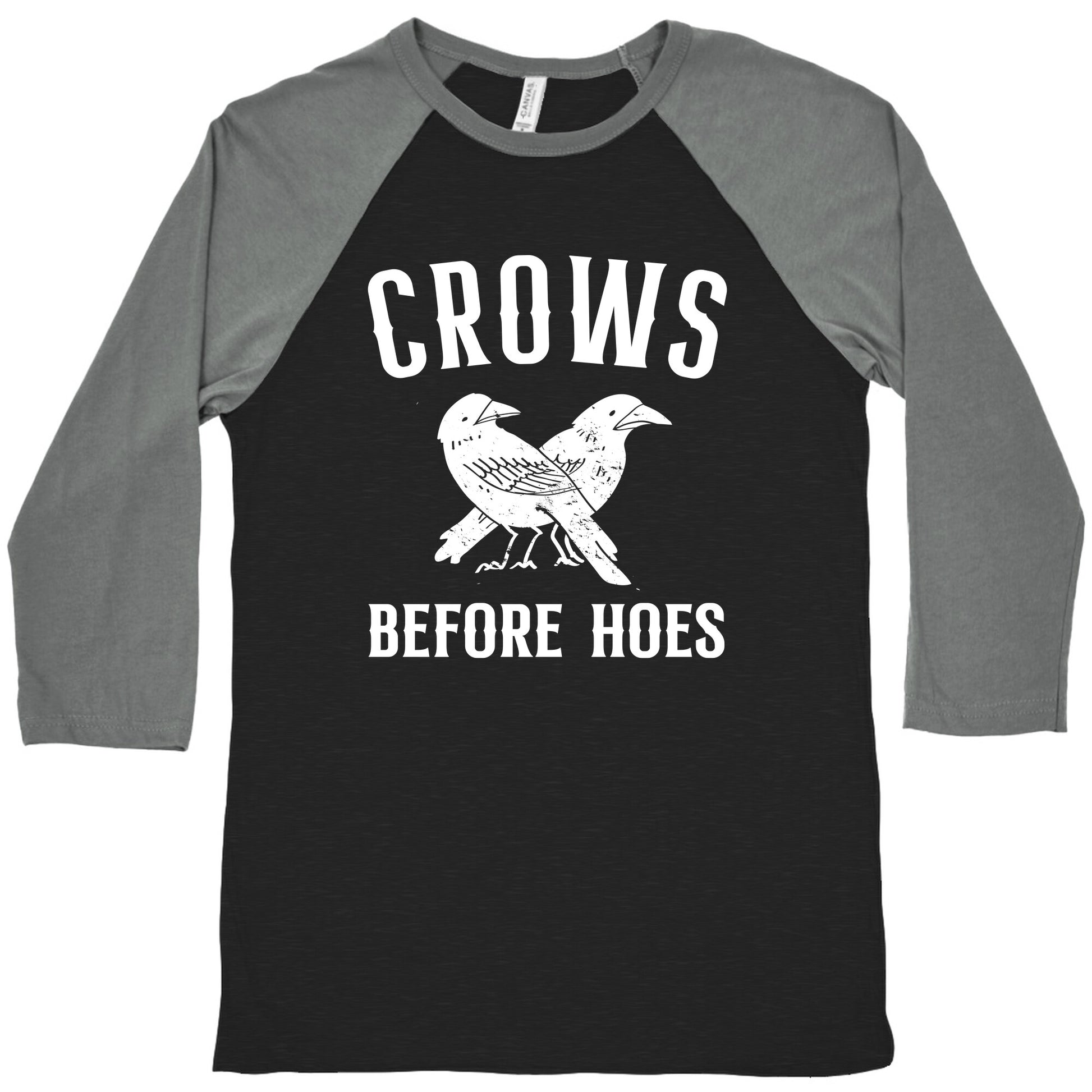 Crows Before Hoes Baseball Tee