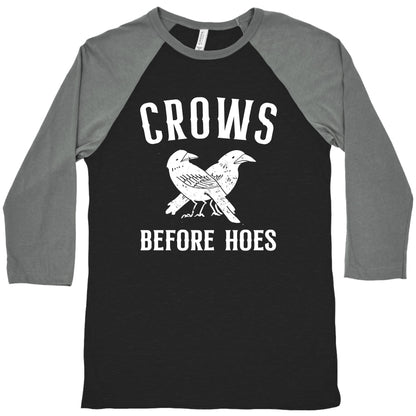 Crows Before Hoes Baseball Tee