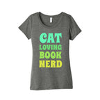 Cat-loving, Book-nerd Women's Triblend Tee
