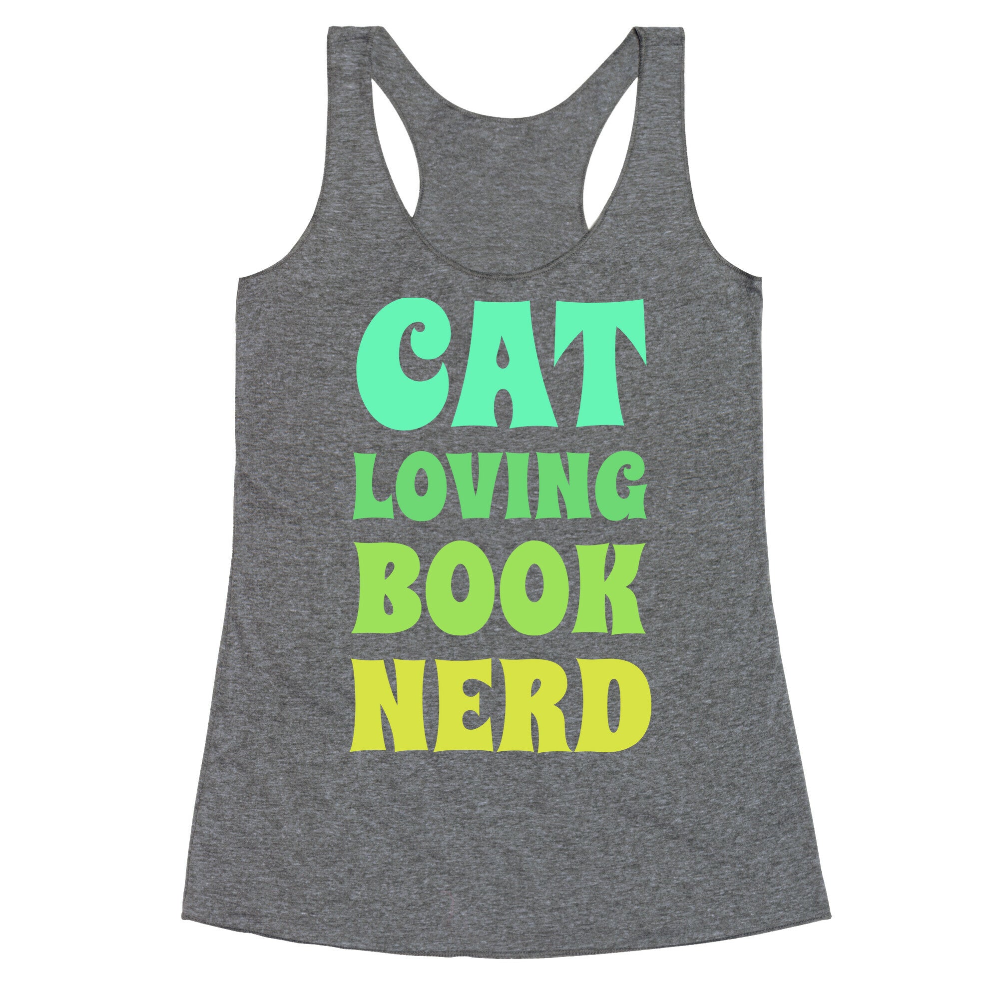 Cat-loving, Book-nerd Racerback Tank
