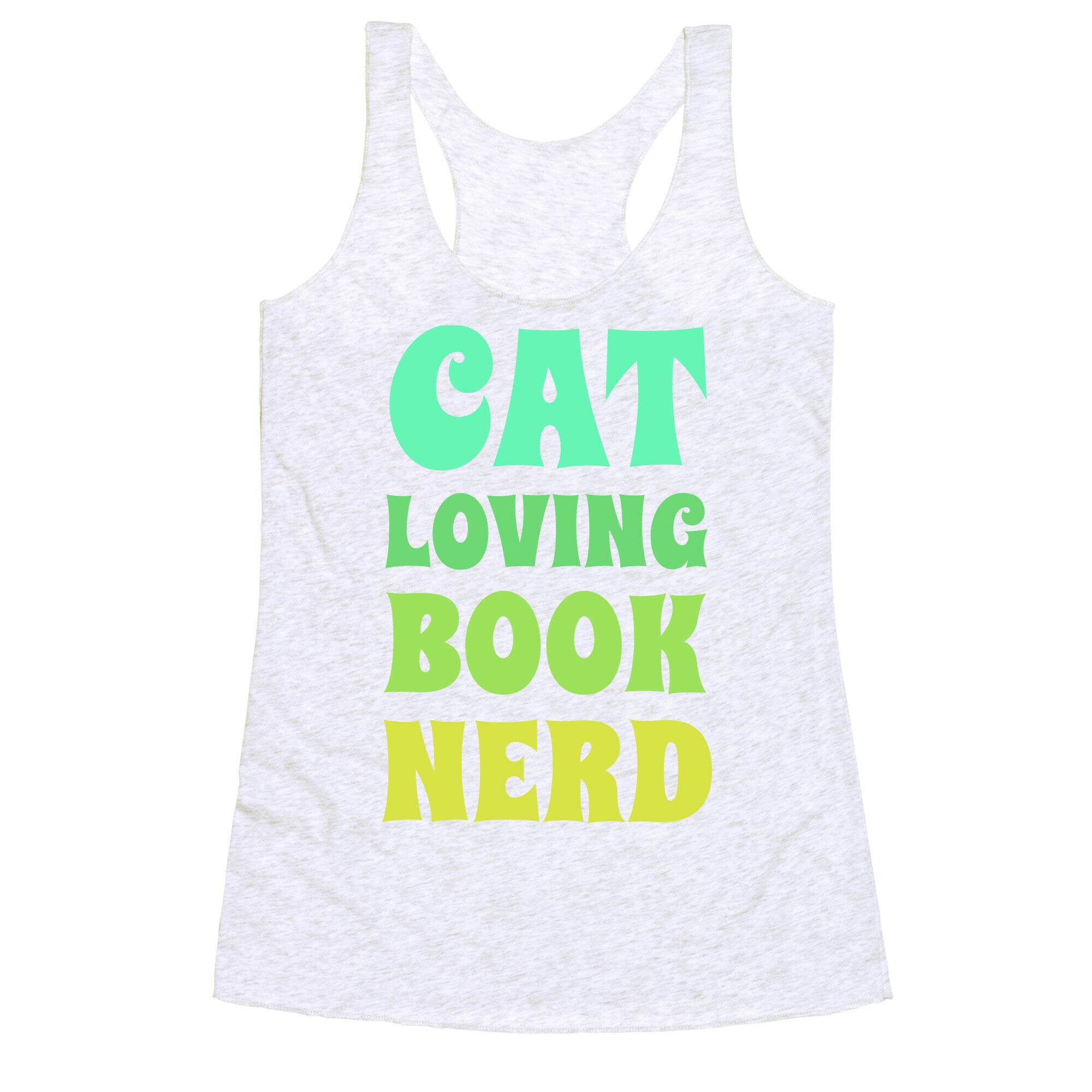 Cat-loving, Book-nerd Racerback Tank