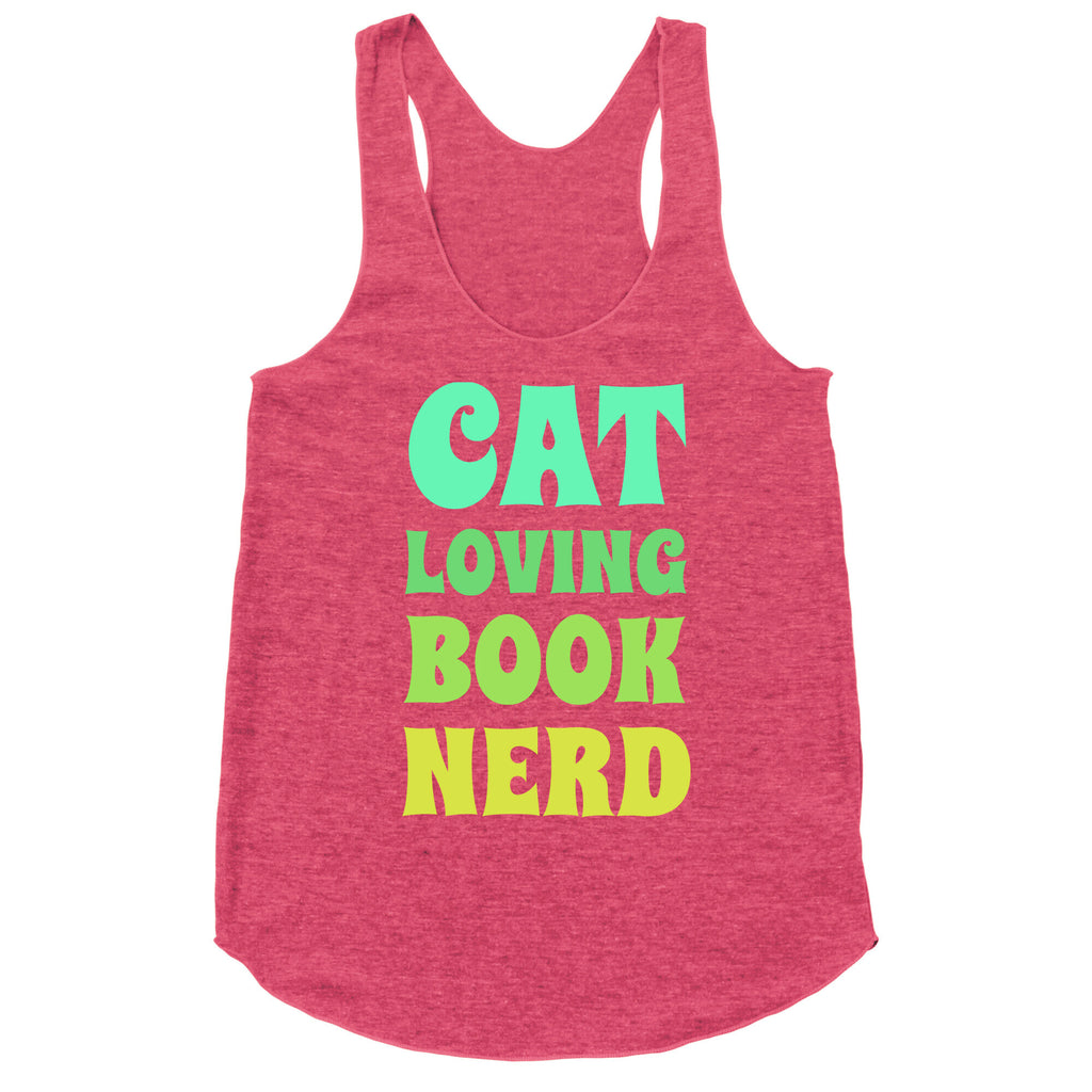 Cat-loving, Book-nerd Racerback Tank
