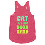 Cat-loving, Book-nerd Racerback Tank
