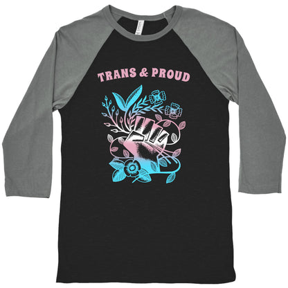 Trans & Proud Baseball Tee
