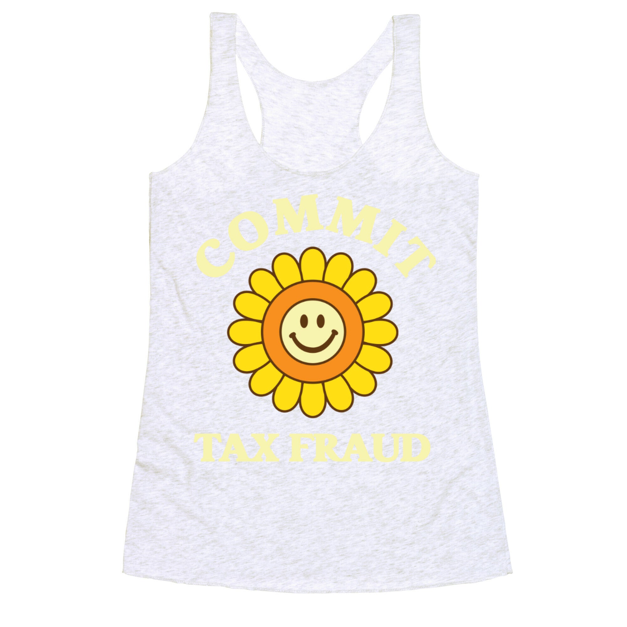Commit Tax Fraud Racerback Tank