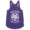 Ban Guns Hail Satan Racerback Tank