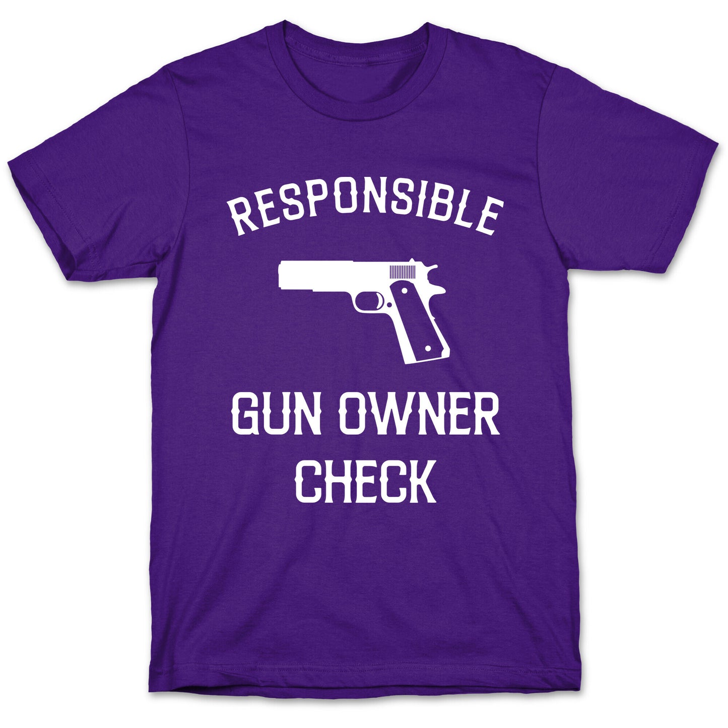 Responsible Gun Owner Check T-Shirt