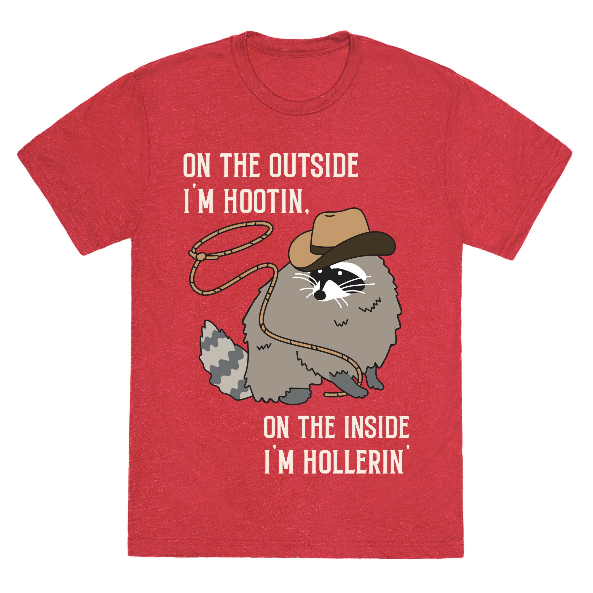 On The Outside I'm Hootin, On The Inside I'm Hollerin' Unisex Triblend Tee