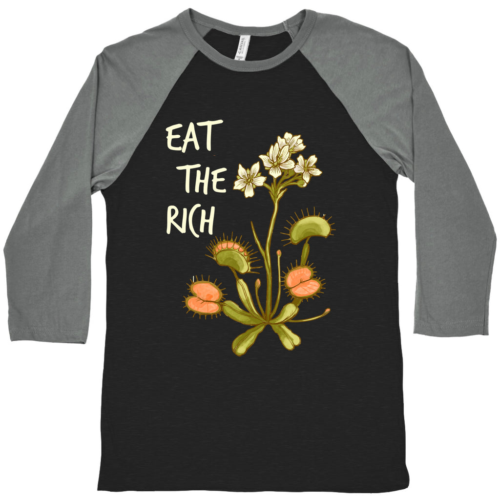 Eat The Rich Venus Fly Trap Baseball Tee