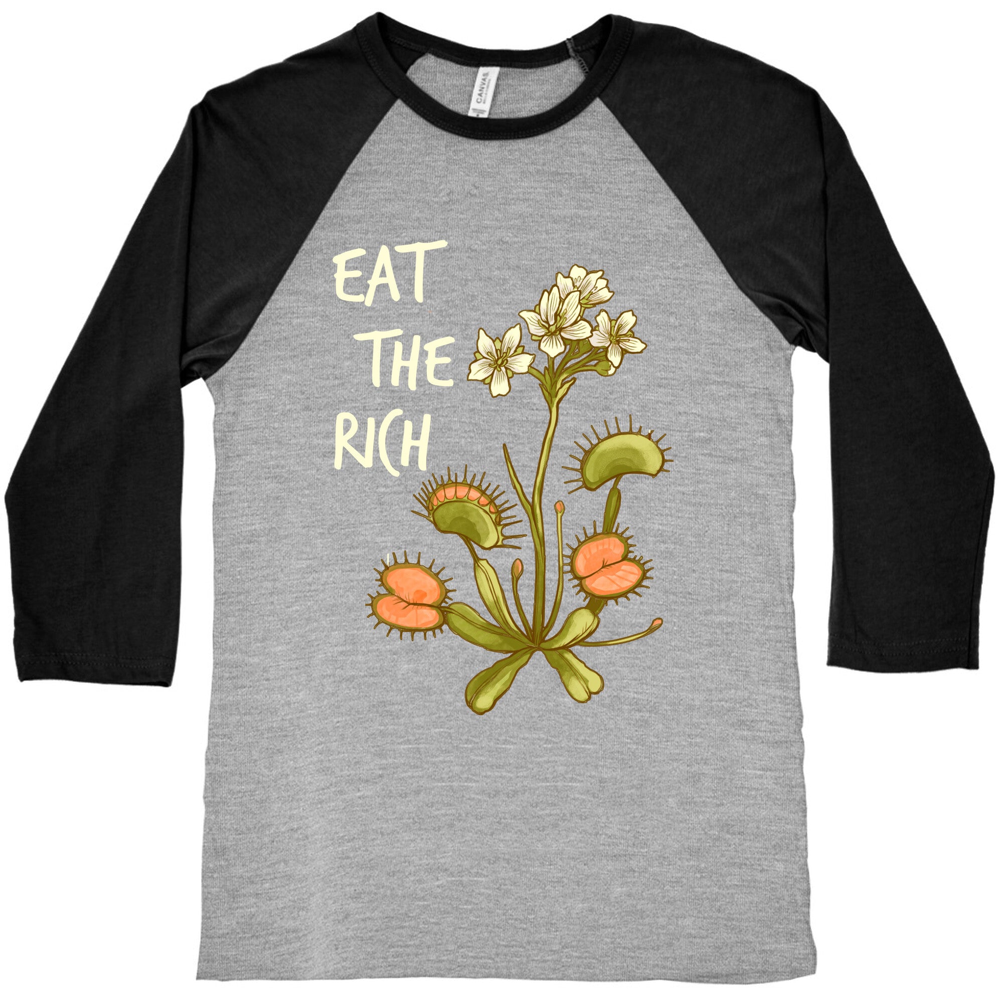 Eat The Rich Venus Fly Trap Baseball Tee