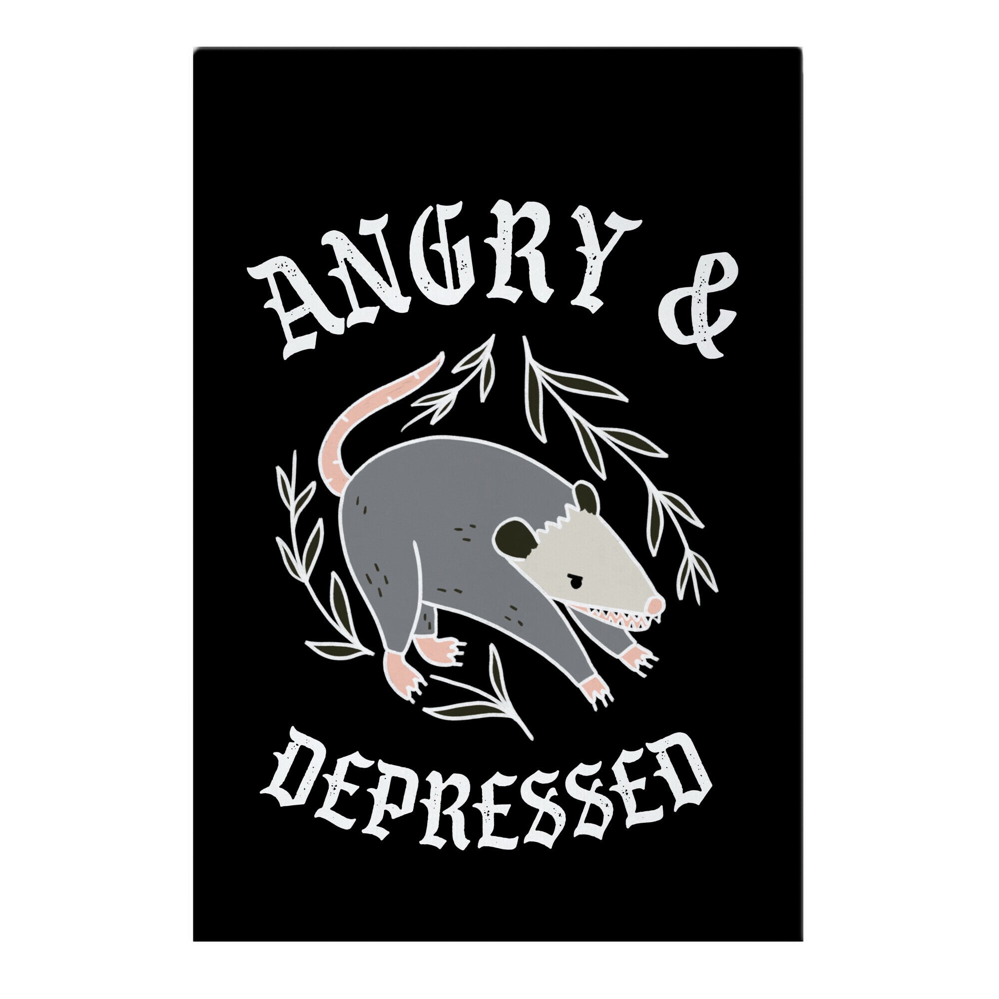 Angry & Depressed Garden Flag