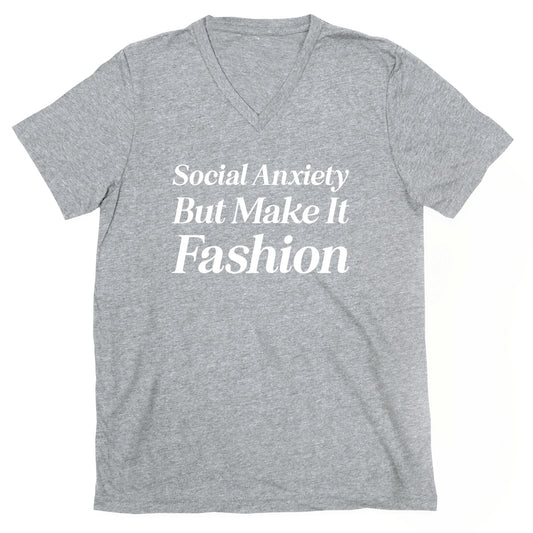 Social Anxiety But Make It Fashion V-Neck