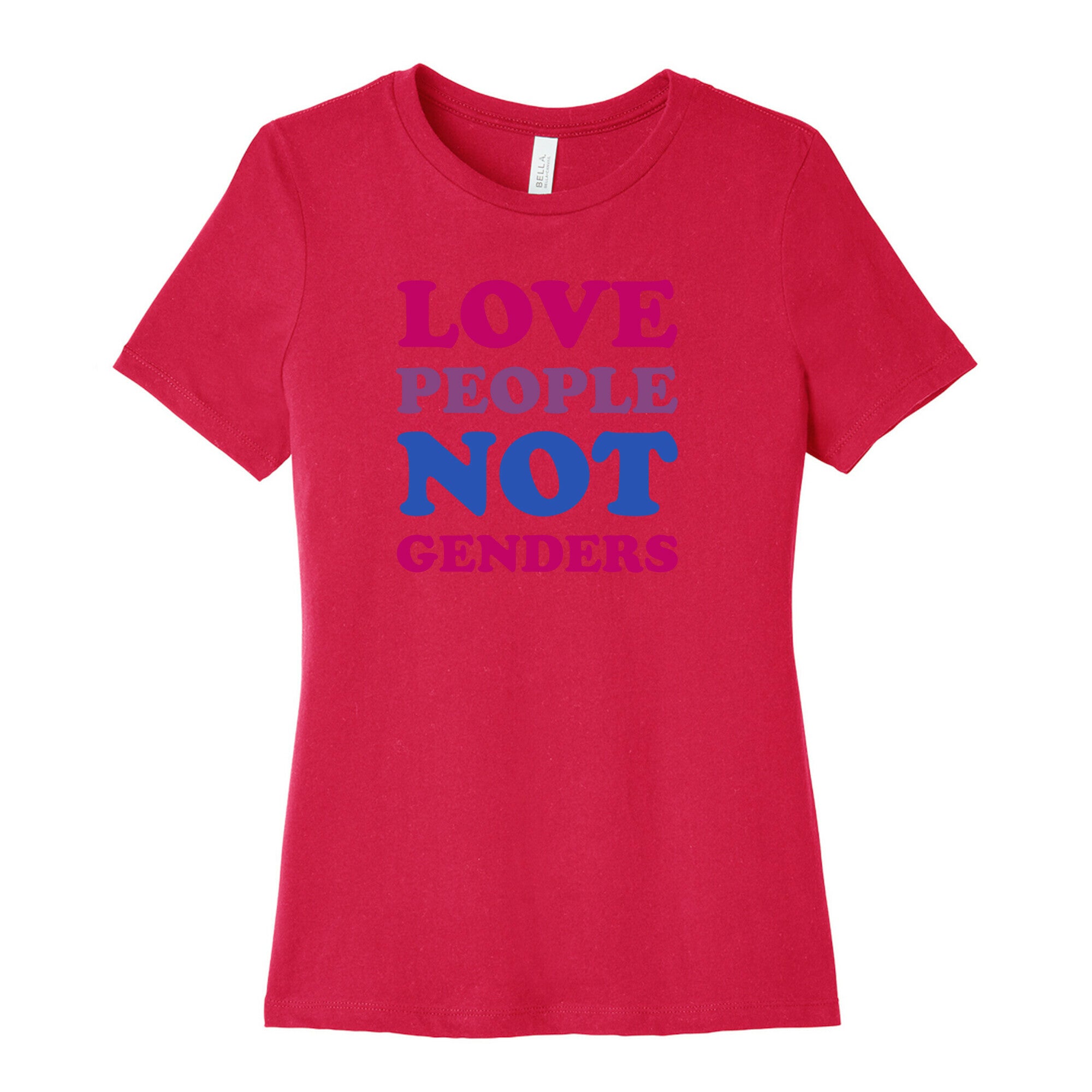 Love People Not Genders Women's Cotton Tee
