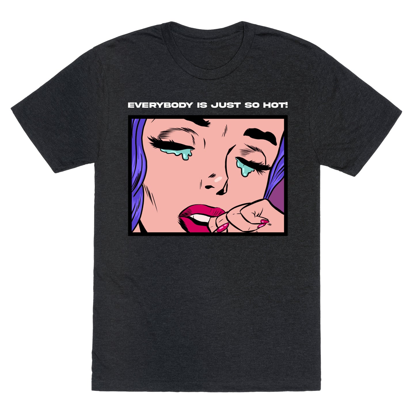 Everybody Is Just So Hot! (A Bisexual Comic) Unisex Triblend Tee