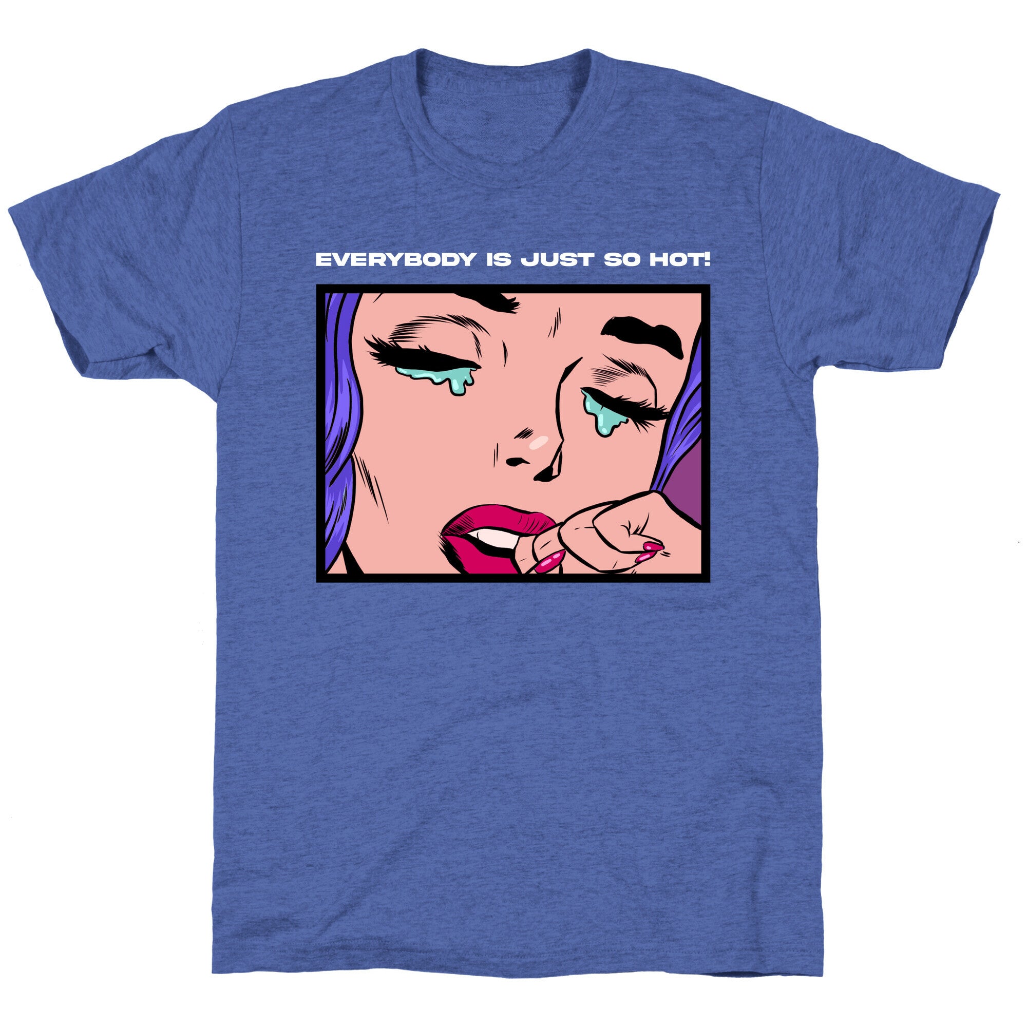 Everybody Is Just So Hot! (A Bisexual Comic) Unisex Triblend Tee