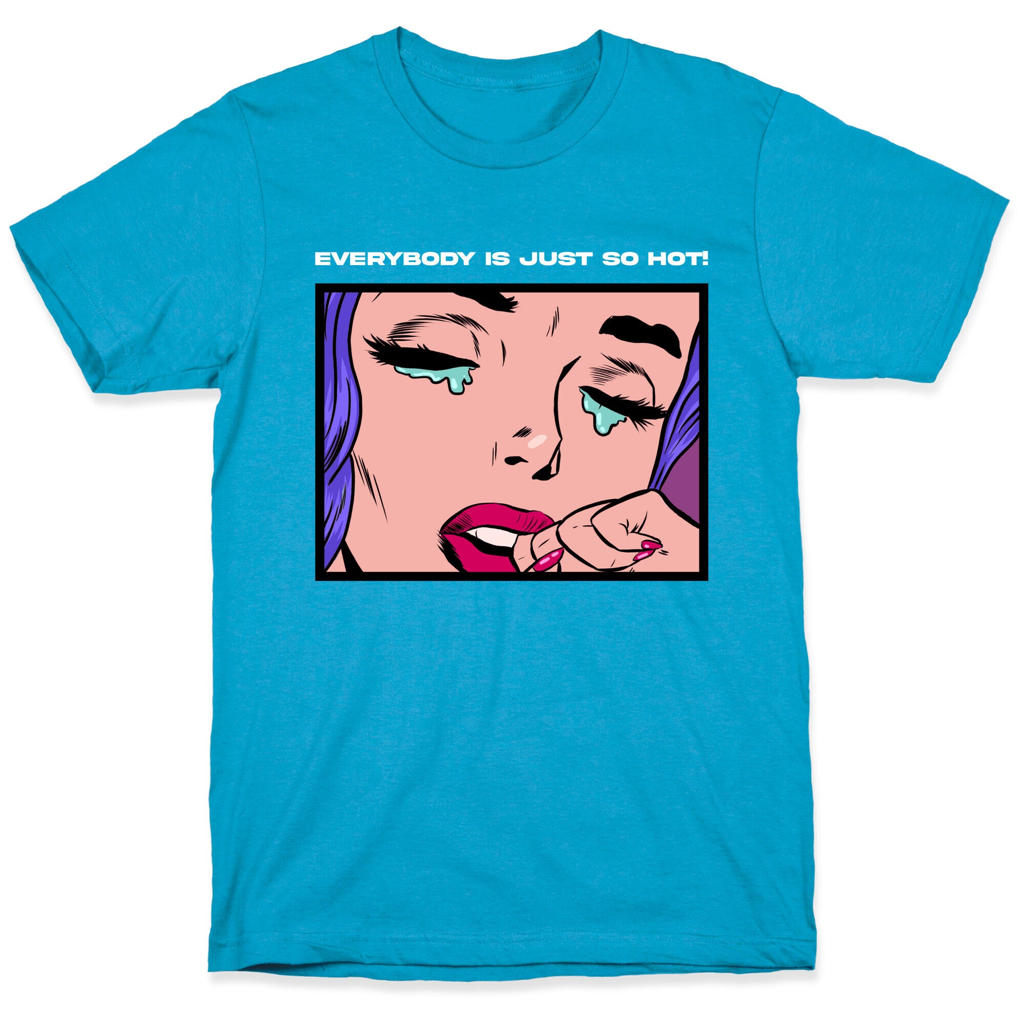 Everybody Is Just So Hot! (A Bisexual Comic) Unisex Triblend Tee