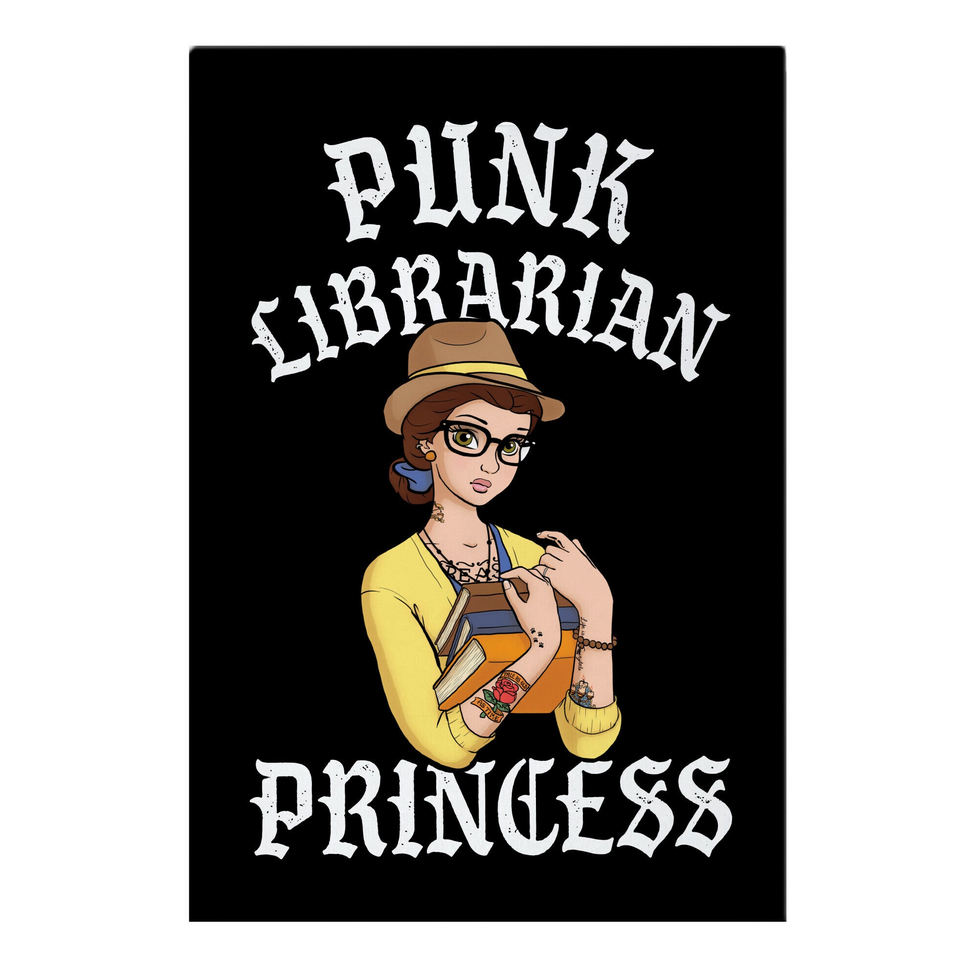 Punk Librarian Princess Garden Flag