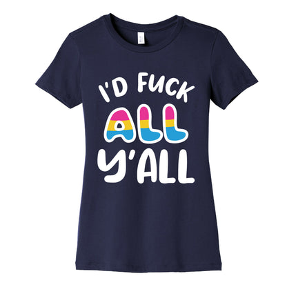 I Want To Touch All The Butts (Pansexual) Women's Cotton Tee