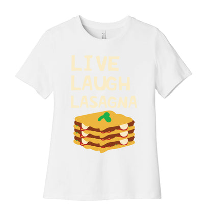Live Laugh Lasagna Women's Cotton Tee