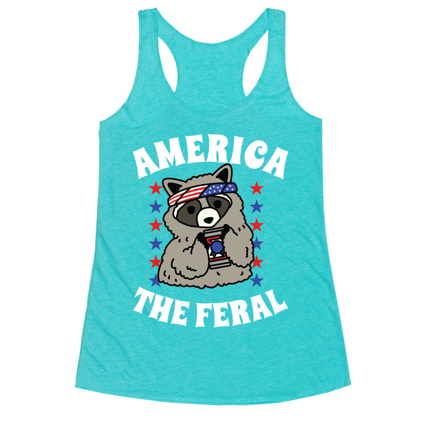 America The Feral  Racerback Tank