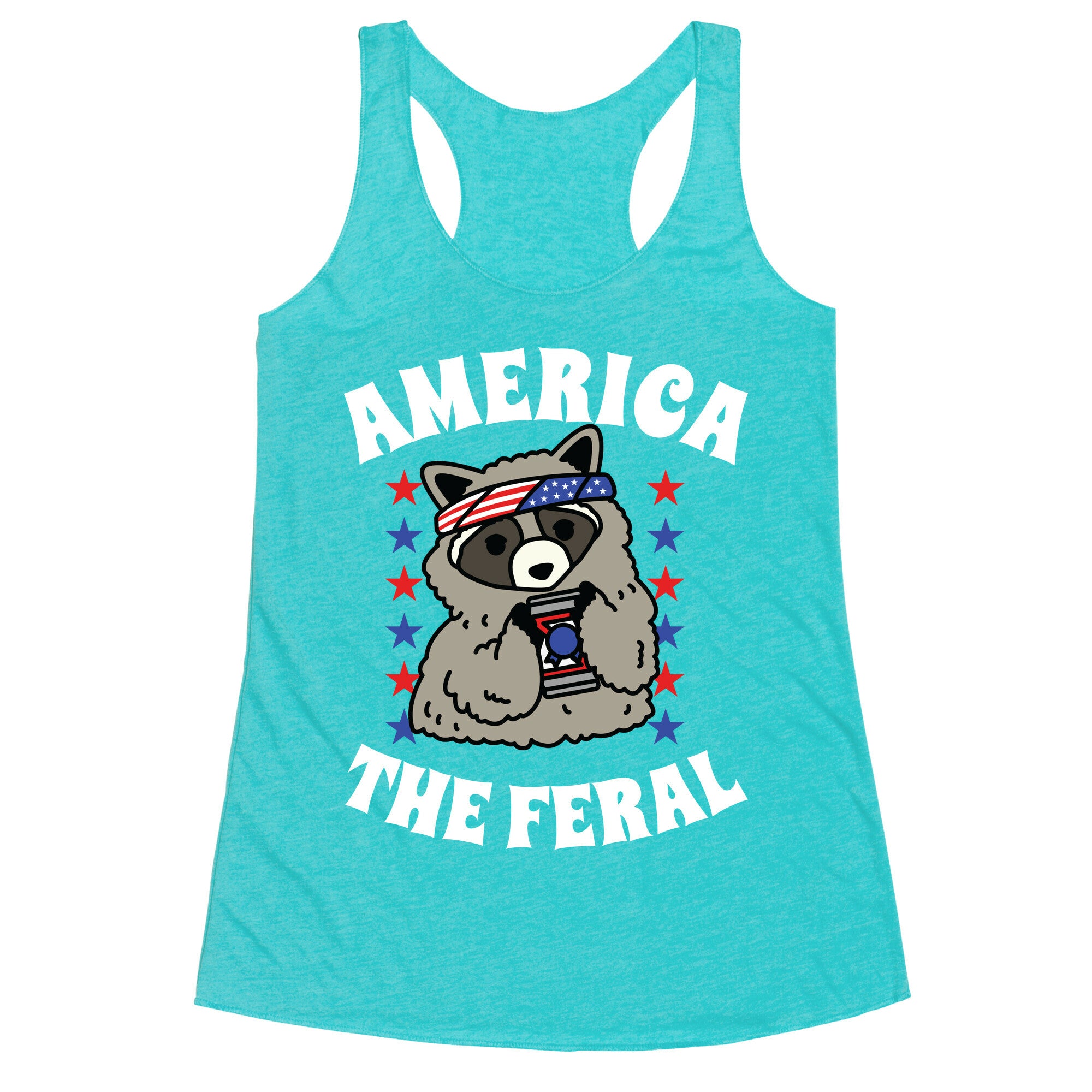 America The Feral  Racerback Tank