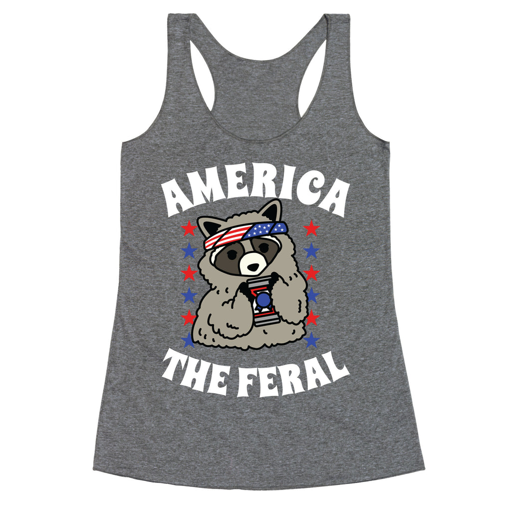 America The Feral  Racerback Tank