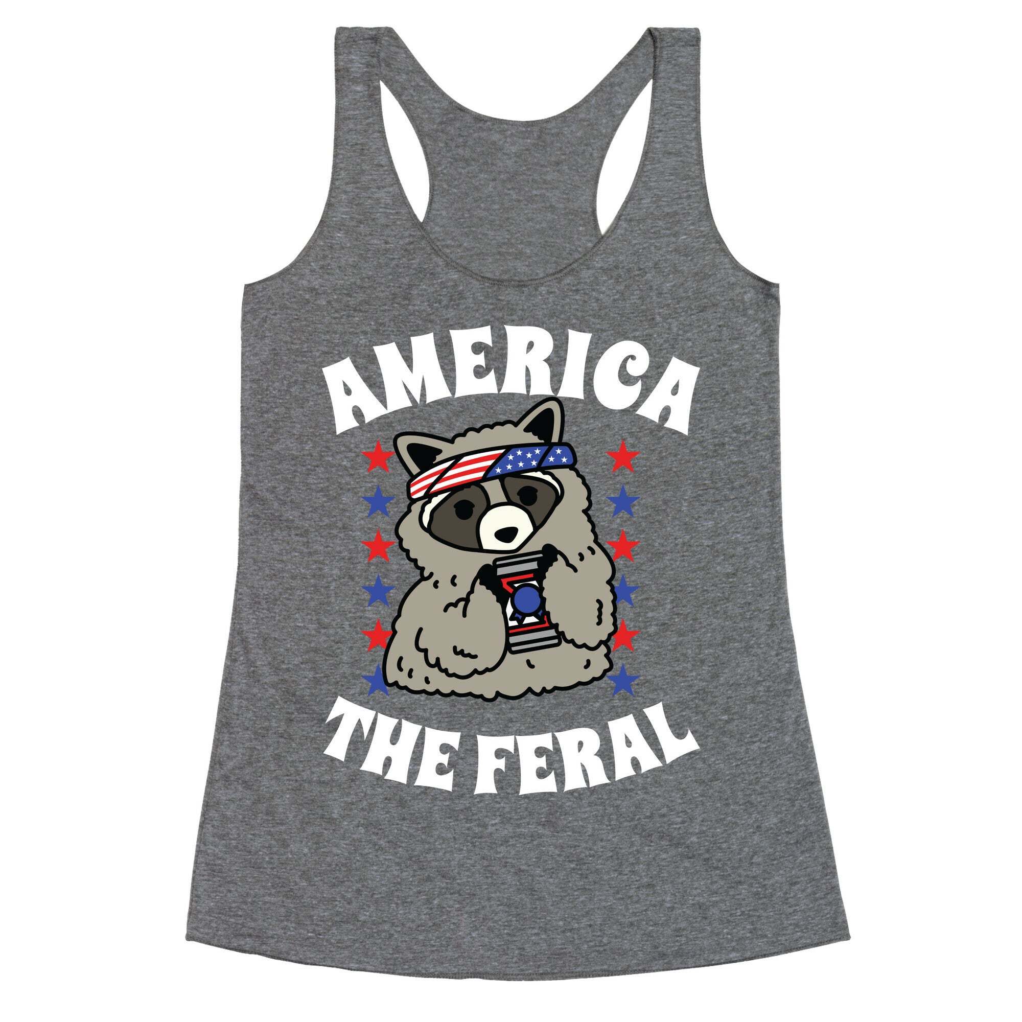 America The Feral  Racerback Tank
