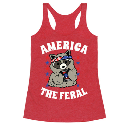 America The Feral  Racerback Tank