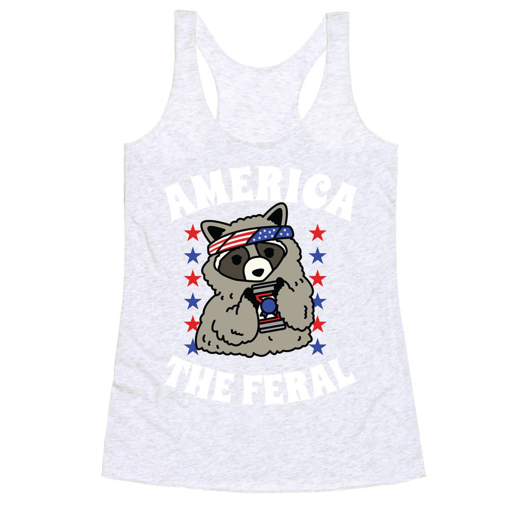 America The Feral  Racerback Tank