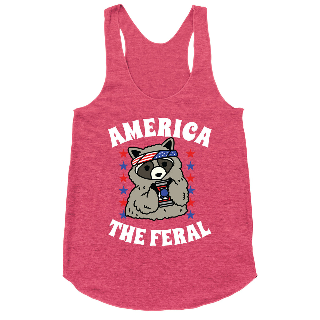 America The Feral  Racerback Tank