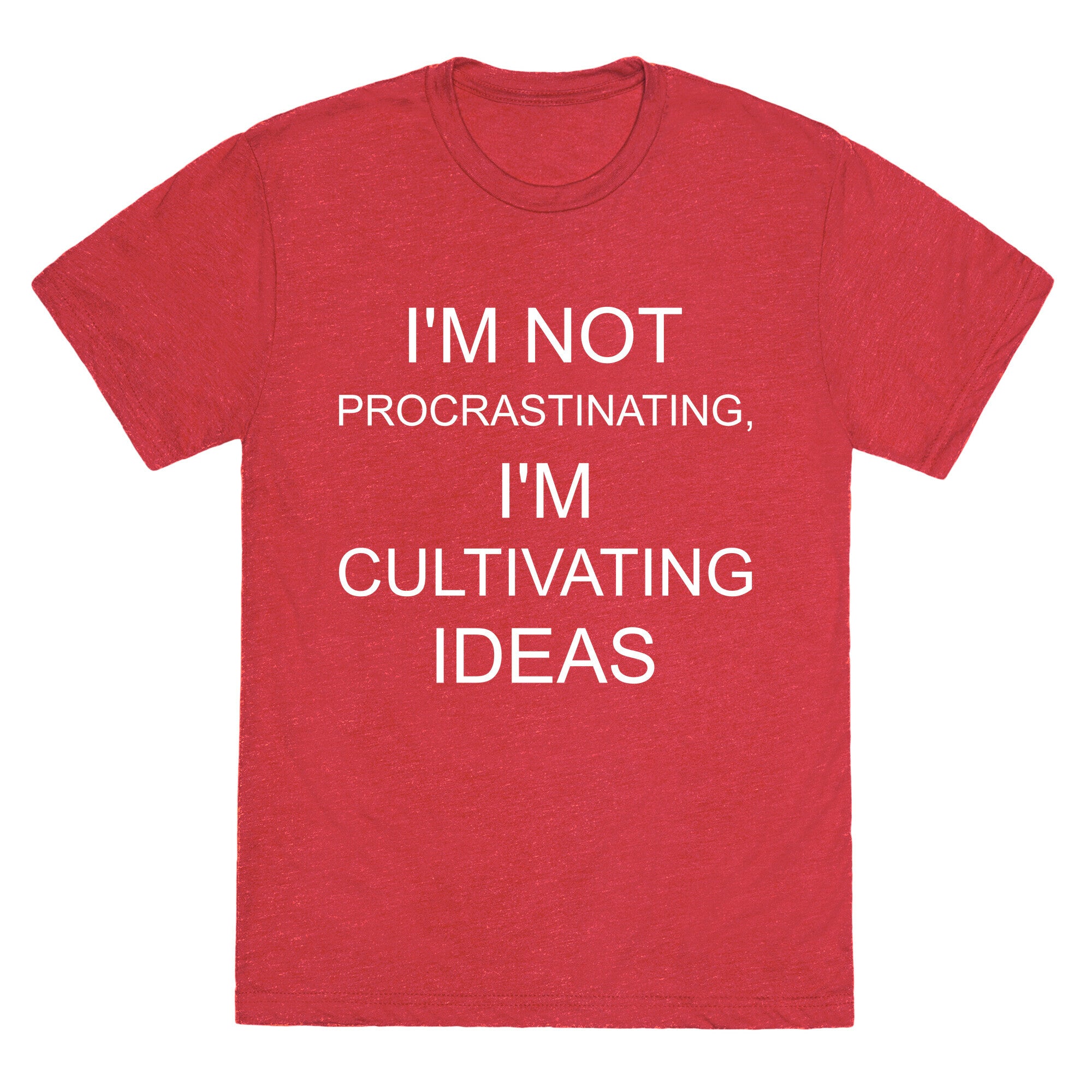 I'm Not Procrastinating, I'm Cultivating Ideas Unisex Triblend Tee