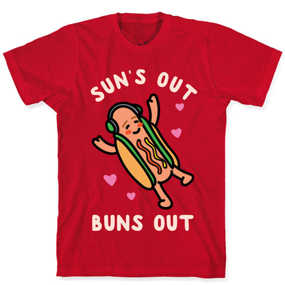 Sun's Out Buns Out Hotdog T-Shirt