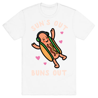 Sun's Out Buns Out Hotdog T-Shirt
