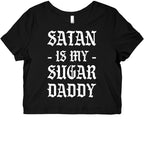 Satan Is My Sugar Daddy Graphic Baby Tee