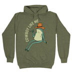 Cowboy Like Me Frog Hoodie