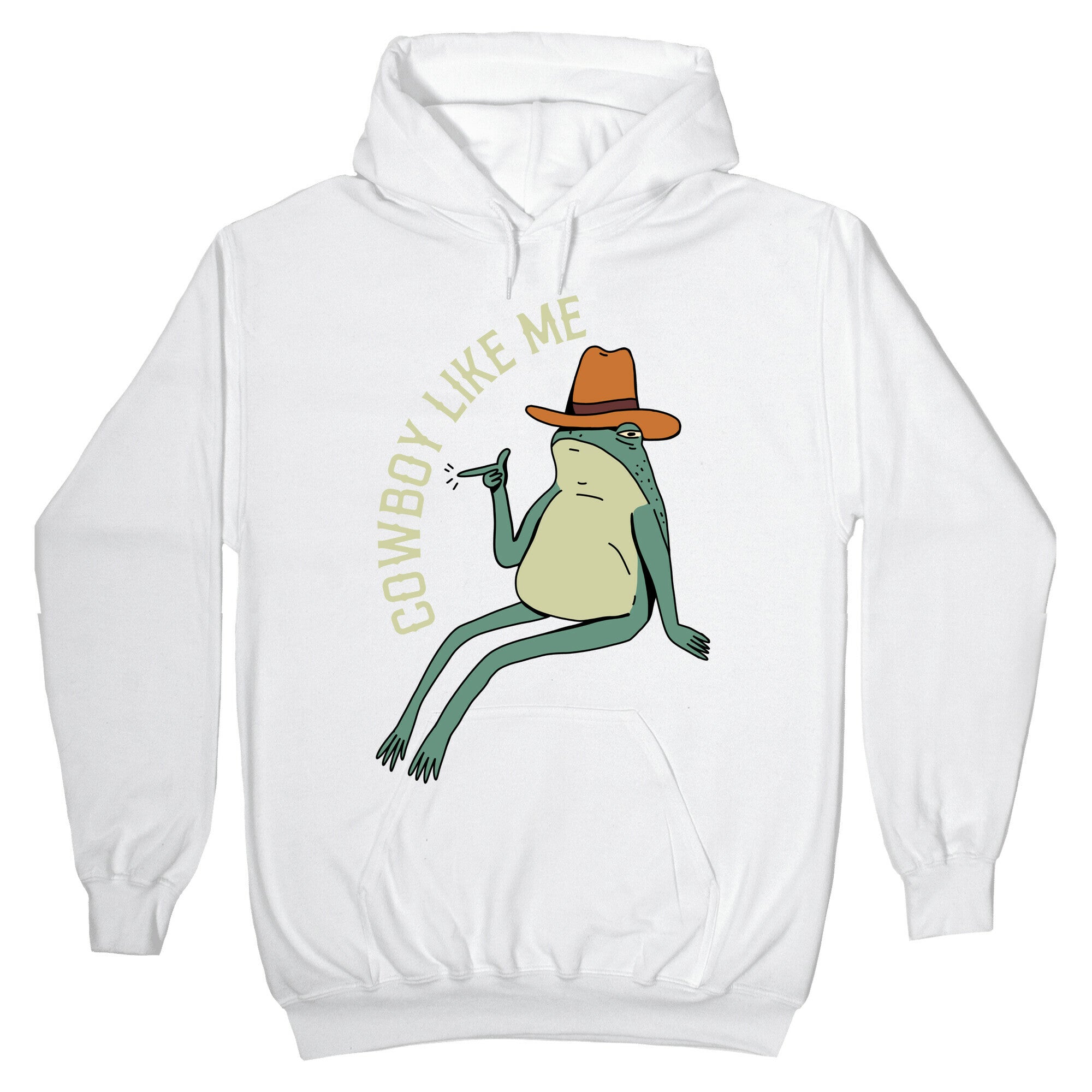 Cowboy Like Me Frog Hoodie