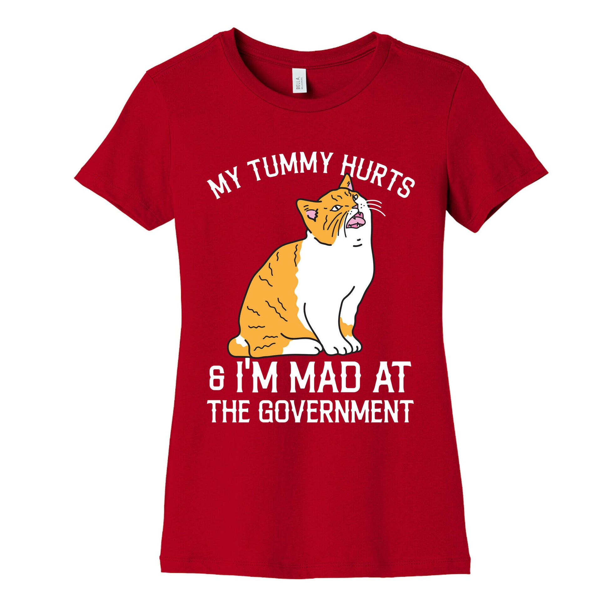 My Tummy Hurts & I'm Mad At The Government  Women's Cotton Tee