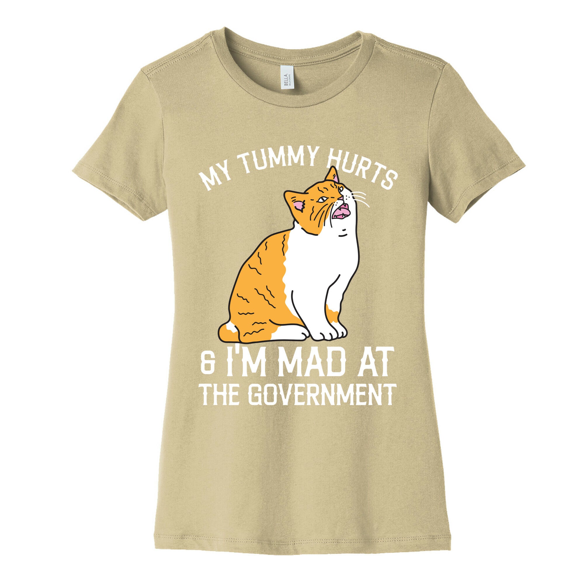 My Tummy Hurts & I'm Mad At The Government  Women's Cotton Tee