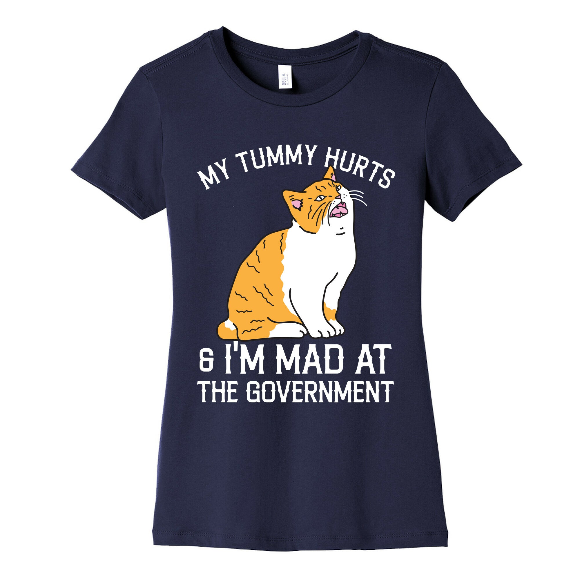 My Tummy Hurts & I'm Mad At The Government  Women's Cotton Tee